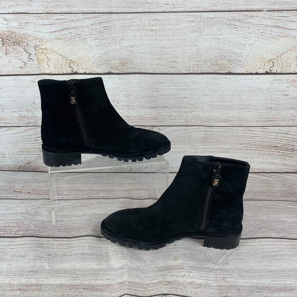 Stuart Weitzman Maelie Womens Sz 5B Suede Booties Black Zip - Picture 2 of 10
